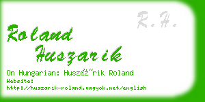 roland huszarik business card